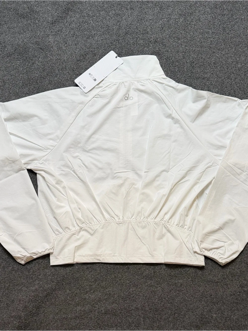 ALO Yoga Men's White Windbreaker Jacket